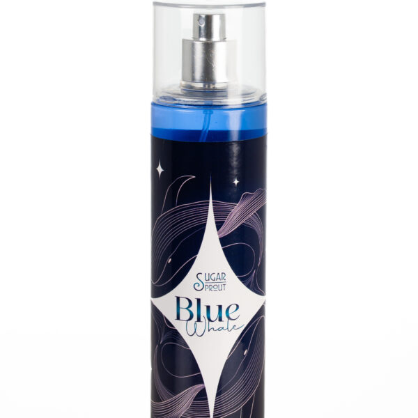 SUGAR SPROUT "Blue Whale" Men's Body Mist / Body Splash (250 ml) – Modern Aromatic Spray with Citrus, Incense, and Amber Wood Notes – For Lasting Freshness and Absolute Confidence