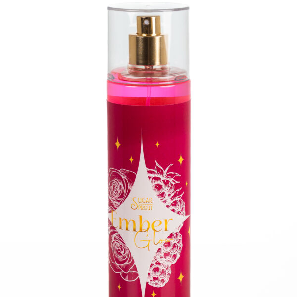 SUGAR SPROUT "Ember Glow" Women's Body Mist / Body Splash (250 ml) – Warm & Enchanting Scent with Rose, Raspberry, and Soft Woody Touch – For a Trail of Elegance